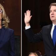 Christine Blasey Ford och Brett Kavanaugh.