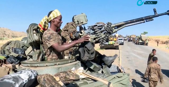 Etiopisk militär nära Tigray-provinsen. TT NYHETSBYRÅN