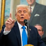 USA:s president Donald Trump i Ovala rummet. 