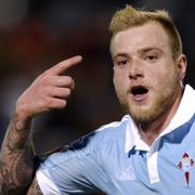 John Guidetti firar i matchen mot Levante.