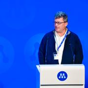 Trelleborgs kommunalråd Mikael Rubin talar vid Moderaternas stämma, 2021.