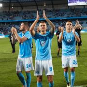 Malmö FF efter kvalmatchen mot CFR Cluj. 