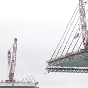 Bild på brobygget från 29 december 2023.