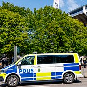 En polisbild utanför Ullevi. Illustrationsbild.