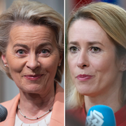 Roberta Metsola, Ursula von der Leyen, Kaja Kallas och Mette Frederiksen.