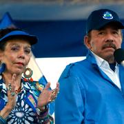  President Daniel Ortega och hans fru, vice president Rosario Murillo.  