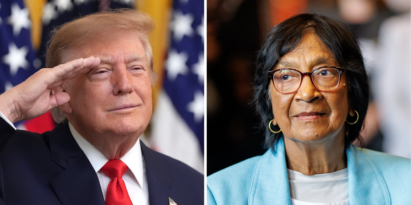USA:s president Donald Trump och mottagaren av Nobels fredspris Navi Pillay.