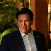 El Salvadors president Nayib Bukele och USA:s utrikesminister Marco Rubio. 