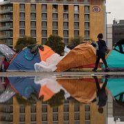 Tält för internflyktingar i Libanon.