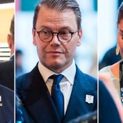 Stefan Holm/prins Daniel och kronprinsessan Victoria efter Stockholm-Åres förlust.