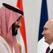 Saudiarabiens Mohammed bin Salman och Rysslands president Vladimir Putin