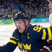 Gabriel Landeskog, som gjorde ett av målen. 