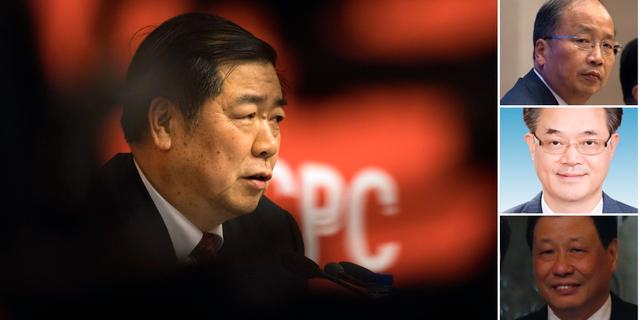 Till vänster: He Lifeng. Till höger ovan: Yi Huiman, Liu Guiping, Yin Yong. TT & pressfoto