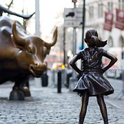 Arkivbild från Wall Street i New York.