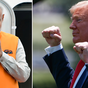 Narendra Modi och Donald Trump.