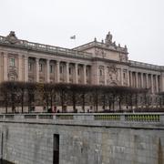 Exteriör Sveriges riksdag.