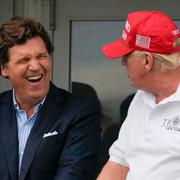 Tucker Carlson och Donald Trump. Arkivbild.