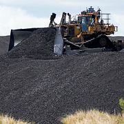 En dumper vid en gruva i Hunter Valley i Australien. Akrivbild.