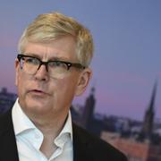 Ericssons vd Börje Ekholm på pressträff i samband med företagets årsstämma i Kistamässan