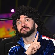 Lilla Al-Fadji under torsdagens pressträff i samband med repetitioner inför finalen i Melodifestivalen.