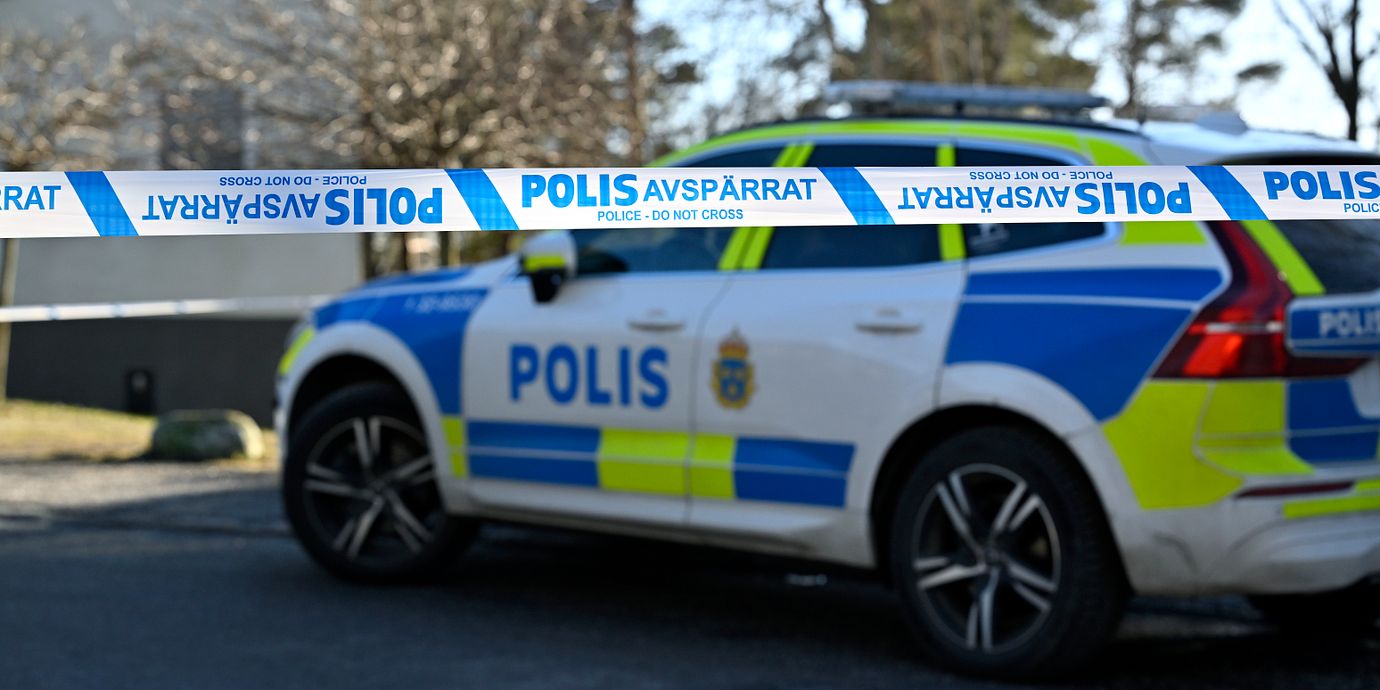 Arkivbild av en polisbil.