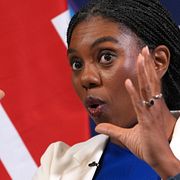 Kemi Badenoch under en presskonferens i London i juni.