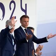 Emmanuel Macron på söndagen. 