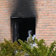 En mamma och barn blev svårt skadade vid en explosion i ett radhuhs i Tumba i april. 
