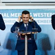 Nordmakedoniens Zoran Zaev, Albaniens Edi Rama och Serbiens Aleksandar Vucic.