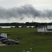 Bild från Cape Canaveral efter att SpaceX exploderat.