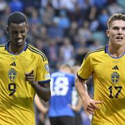 
Sveriges Alexander Isak och Viktor Gyökeres. Arkivbild.