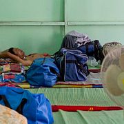 Bild på en man som levde som slav på ett fiskefartyg i Indonesien