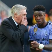 Carlo Ancelotti och Vinicius Junior.