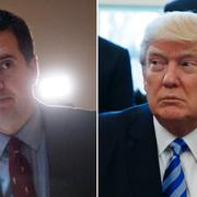 Devin Nunes och Donald Trump. Arkivbilder.