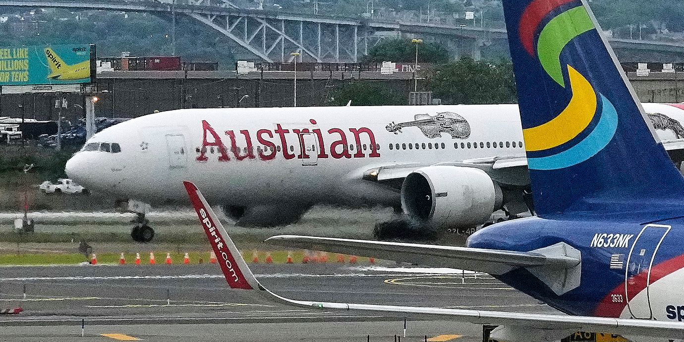 Ett Austrian Airlines-plan i USA.