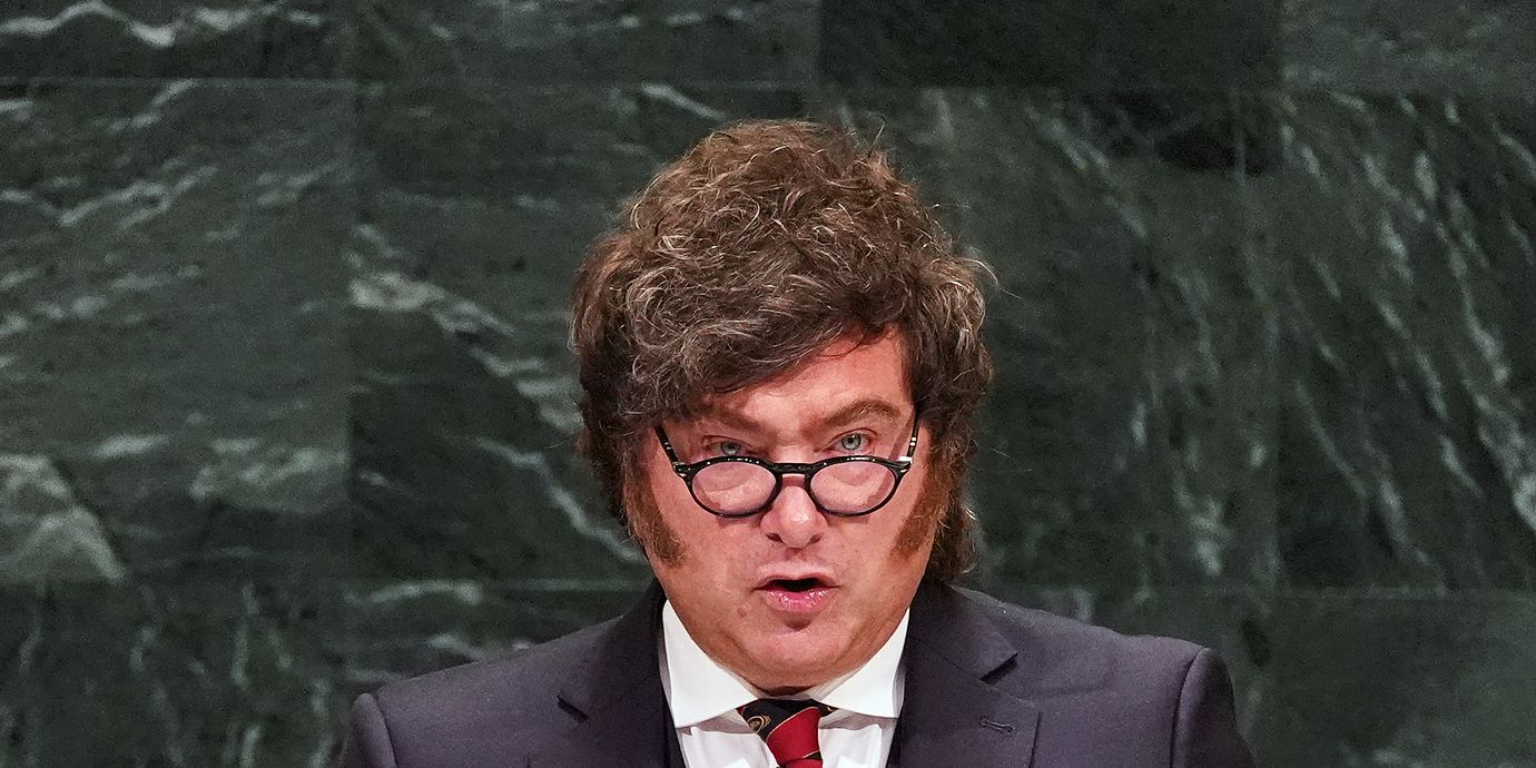 Argentinas president Javier Milei talar inför generalförsamlingen under FN:s högnivåvecka.