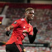 Manchester Uniteds Paul Pogba firar mål.