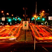 Illustrationsbild: Nattlig trafik i Philadelphia. 