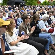 Publik under Simona Mohamssons (L) Almedalstal. Illustrationsbild.