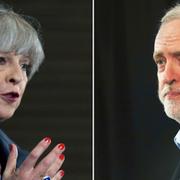 Theresa May och Jeremy Corbyn.