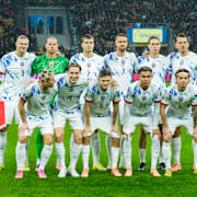 Norges startelva mot Italien i november: Erling Haaland, Ørjan Nyland, Alexander Sørloth, Kristoffer Ajer, Torbjørn Heggem, Sander Berge, Julian Ryerson, Kristian Thorstvedt, David Møller Wolfe, Antonio Nusa och Patrick Berg.