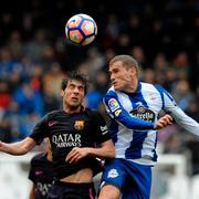 Sergi Roberto och Deportivos Alex Bergantinos.