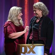 Cecilia Uddén och Elisabeth Ohlson på QX-galan i februari i år.