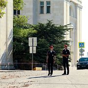 Ryska soldater på Krym, juli 2022. AP