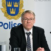 Chefsåklagare Krister Petersson under pressträffen. 