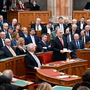 Premiärminister Viktor Orban talar i parlamentet.