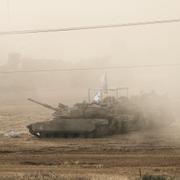 Israeliska stridsvagnar i Gaza.