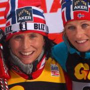 Marit Bjørgen och Vibeke Skofterud 2011. 