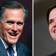 Mitt Romney och Marco Rubio.