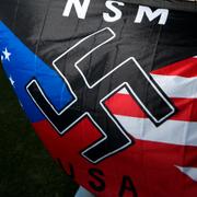 Arkivbild. Amerikansk nazistflagga